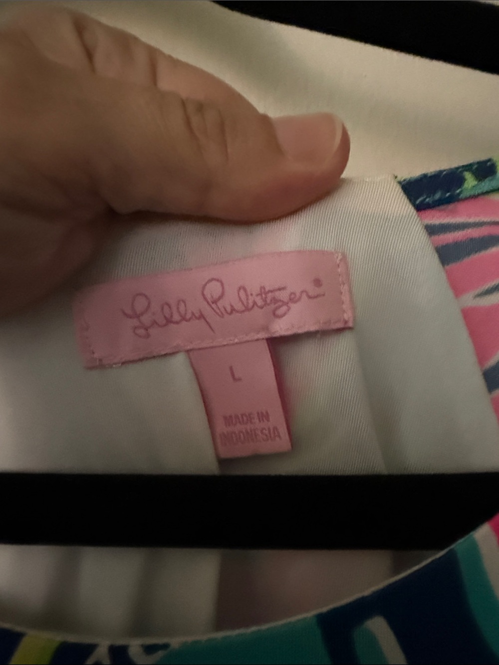 Lilly Pulitzer Turquoise Long-Sleeve Dress with Pink, Navy & Lime Print - Picture 2 of 5